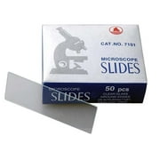 AmScope 50 Blank Microscope Slides with Ground Edges
