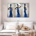 thumbnail image 2 of Elephant Stock Regal African Woman Wall Art - Horizontal Canvas Wall Art - Bedroom Wall Decor - People Canvas - Brown And Blue Decor - 48" x 32", 2 of 8