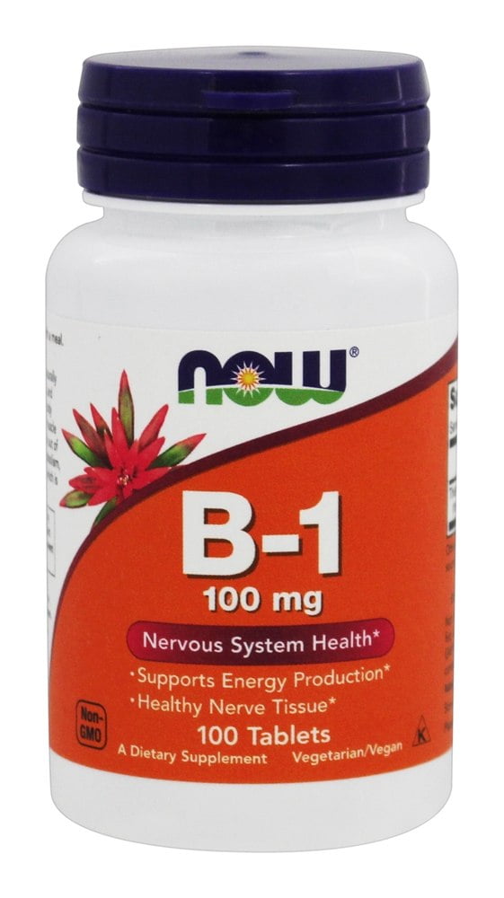 NOW Foods Vitamin B1 Thiamine 100 mg. 100 Tablets