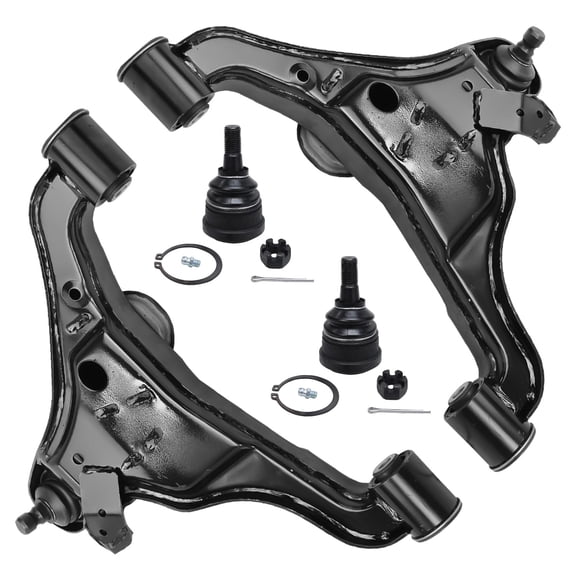 Detroit Axle - Front Lower Control Arms   Ball Joints Replacement for Nissan Frontier Xterra Pathfinder - 4pc Set Fits select: 2011-2012,2016 NISSAN FRONTIER SV/PRO-4X