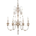 thumbnail image 2 of LNC 5-Light Farmhouse Wood Chandeliers for Dining Room, Antique White, 2 of 11