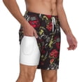 thumbnail image 3 of Goofa Vintage Gaming Printed Men's Swim Trunks Board Shorts Quick Dry Mens Swimming Trunks with Compression Liner,Breathable Fit Hawaii Beach Shorts-Large, 3 of 9