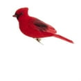 Kurt Adler Red Flocked Cardinal Clipon Ornaments, Set of 2 Assorted