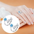 thumbnail image 2 of Ring With Diamond Inlay And Adjustable Opening For Women's Minimalist Fashionable And Elegant Handmade Jewelry, 2 of 9
