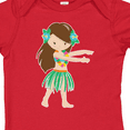 thumbnail image 4 of Inktastic Brown Haired Hula Girl Girls Baby Bodysuit, 4 of 5