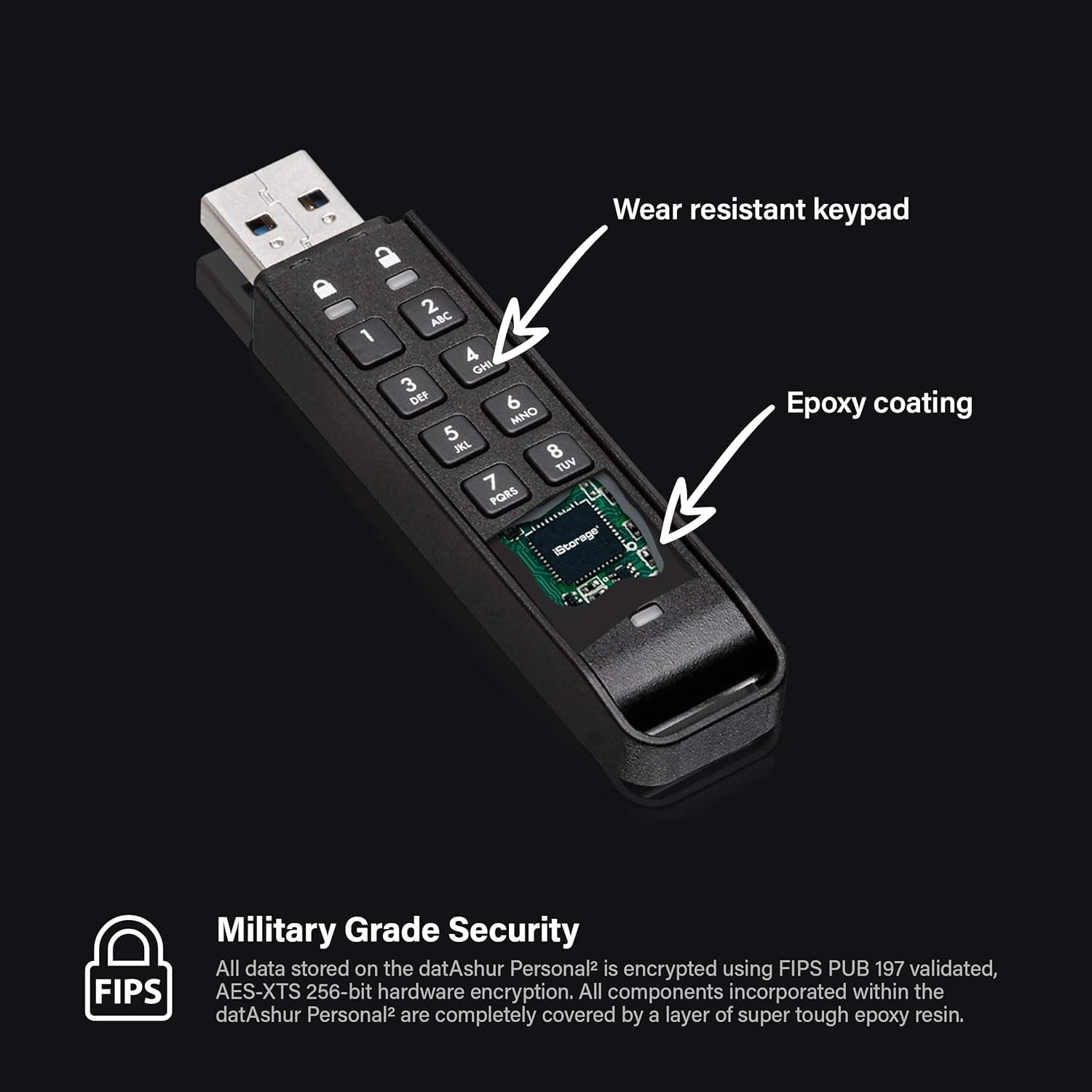 Istorage 32GB datAshur Personal2 USB 3.0 Flash Drive
