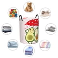 thumbnail image 4 of Fotbe Avocado Lovers Wearing Umbrella Cesto de Ropa con Asas, Cesto Impermeable de Gran Capacidad, Bolsa de Lavado para Dormitorio, Cesto de Ropa con Ruedas y Asas-Small, 4 of 6