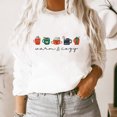 thumbnail image 4 of Fridja Chandails en Molleton de Noël Décontractés à Col Rond pour Femmes, Manches Longues, Blouse, T-shirt, 4 of 7