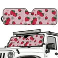 thumbnail image 2 of Jeiento Strawberry Windshield Sun Shade for 2007-2023 Wrangler Rubicon Sahara TJ JK JKU 2 & 4 Door-Blocks UV Rays Sun Visor Protector,Car Sun Shade Keep Your Vehicle Cool, 2 of 6