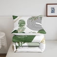 thumbnail image 5 of Homewish Mid-Century Plants Twin Comforter Sets,Boho Lines Artwork Bedding Set,White Green,Reversible,2-Piece,1 Comforter and 1 Pillowcase, 5 of 7
