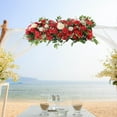 thumbnail image 4 of Artificial Wedding Arch Flowers Hanging Backdrop Decor Display for Wedding Arch and garden Outdoor Wall Decorations Red, 4 of 7