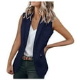 thumbnail image 1 of Meichang Sleeveless Blazers for Women Summer Casual Open Front Jacket Lapel Work Office V Neck Suit Work Office Slim Cardigan, 1 of 4
