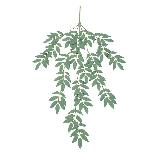 Moyic Vid verde artificial para colgar en la pared del hogar, vid de sauce falso, habitación, jardín, balcón, pasillo, fiesta de boda, decoración Plantas Artificiales gris blanco 80.5 cm Moyic HA6774-01B