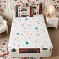 thumbnail image 4 of Manfei Vintage Cabin Zipper Twin Comforter Sets with Fitted Sheet and 2 Pillowcases,Christmas Snowflake Zipper Bedding Set,Reversible, 4 of 7