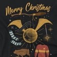 thumbnail image 2 of Harry Potter Merry Christmas From Hogwarts Women's Crop Top T-Shirt, Black, X-Large, 2 of 3