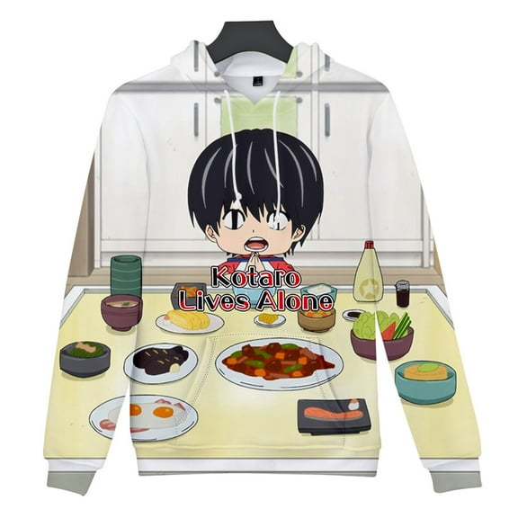 Kotaro Lives Alone 3D Hoodies Sweatshirts Man Women Male Manga Hoodie Streetwear Casual