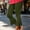 Army Green, variant on Womens High Waist Flare Capri Pants Stretch Casual Ruffle Yoga Cropped Trousers Summer Comfy Workout Pant