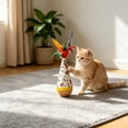 thumbnail image 4 of Wooden Cat Toy — Cat-Free Self-Righting Wobble Tumbler, Silent Interactive Self-Play for Indoor Cats, No Batteries Required White, 4 of 6