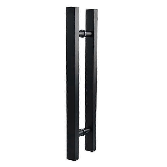 Matte Black Stainless Steel Door Handle for Glass and Wooden Doors - Durable Rust-Resistant Hardware