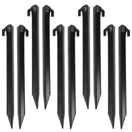Moose Supply Double Head Tent Stakes - Heavy Duty Steel Tent Stakes, Versatile Ground Spikes To Anchor Commercial Inflatables, Party Tents, And Outdoor Camping Shelters, 3/4 X 36 Inch, 10-Pack