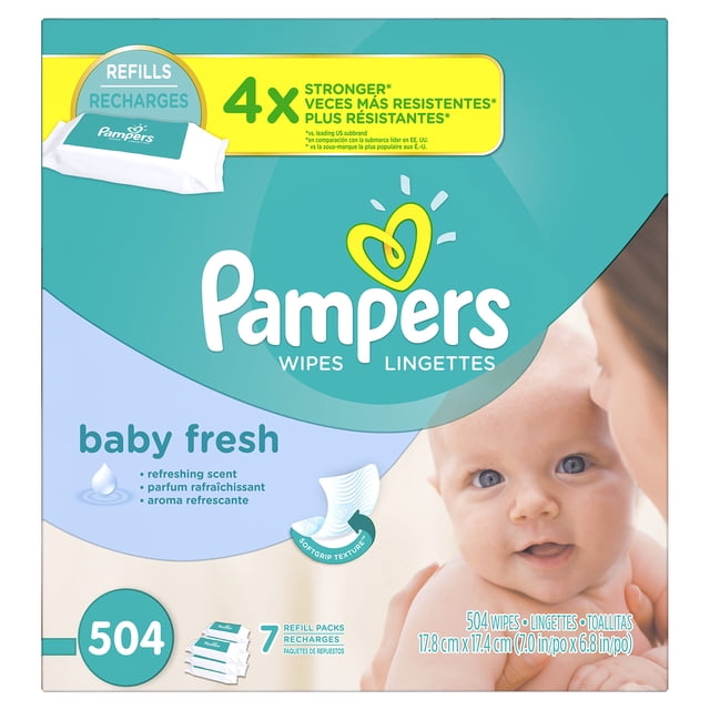 Toallitas para Bebé Pampers Baby Fresh 7 Recargas 504 Unidades