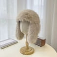 thumbnail image 3 of D-GROEE Winter Hat Women Winter Imitation Mink Lei Feng Hat Thickened Warm Ski Coldproof Earflap Hat, 3 of 8