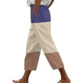thumbnail image 2 of Baodmurt High Waist Pants for Women Cropped Capris Drawstring , Sweatpants for Holiday, Yellow S, 2 of 5