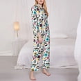 thumbnail image 3 of Goofa Dinosaur Printed Women’s 2 Piece Pajama Set Super,Pajamas Women's Long Sleeve Sleepwear Soft Button Down Loungewear Pjs Lounge Set Nightwear-Small, 3 of 9