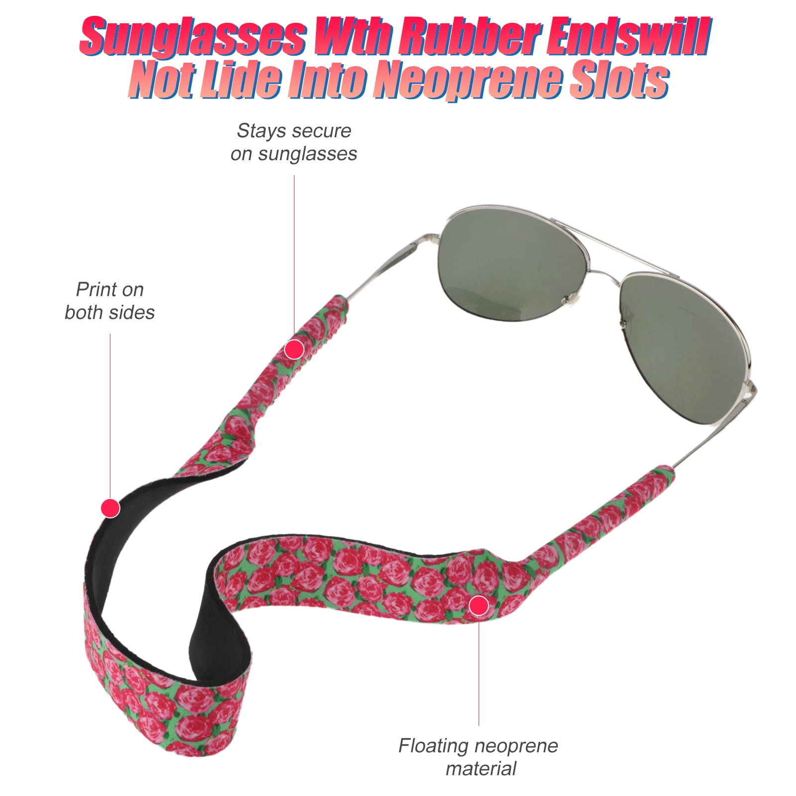Neoprene Floating Eyewear Retainer Sunglasses Lanyard Sunglass Holder