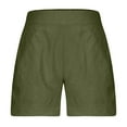 thumbnail image 4 of Jxximdong Pants for Women Summer Solid Casual Linen Athletic Women's Shorts With Pockets Loose Trousers Cycling Shorts Green L Trousers, 4 of 6