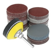 Harupink 120Pcs Professional 50mm Sanding Discs Polishing Sheets Round Grinding Pad Sandpaper