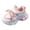 Pink, variant on Caqnni Shoes For Girls Sneakers Color Gradient Led Light Shoes Lace Up Soft Soles Toddler Sneakers Casual Shoes (Purple,3-3.5 Years)