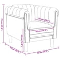 thumbnail image 4 of vidaXL Indoor Sofa Chair - Brown Faux Suede Leather, 4 of 5