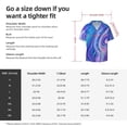 thumbnail image 5 of Fotbe Swirl Blue And Purple Camisa Estampada de Manga Corta para Hombre, Casual de Verano, Estilo Playero, Sin Arrugas-Small, 5 of 5