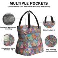 thumbnail image 3 of Boho Bohemia Flower Drawstring Lunch Bag Women - Drawstring Lunch Bag Insulated for Work Office - Stain-Resistant Large Lunchbags for Women with Multi-Pockets, 3 of 6