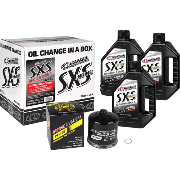 MAXIMA RACING OIL SXS Synthetic Oil Change Kit - Polaris Turbo - 10W-50 90-219013-TXP