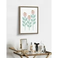 thumbnail image 7 of Kate and Laurel Sylvie Scandi Paper Flowers Framed Canvas Wall Art by Myriam Van Neste 18x24 Gold Decorative Floral Art for Wall, 7 of 7