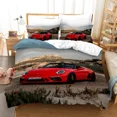 thumbnail image 1 of Cars Vehicles Bedding 3 Piece Boys Bedroom Decor Quilt Cover Pillowcase Cars Racing Print Bed Linen Set King Queen for Adults, 1 of 7