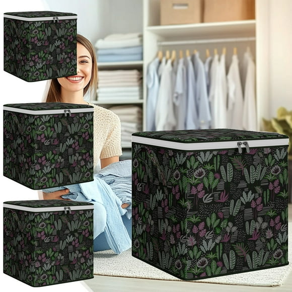 Bolsa de almacenamiento de alta resistencia Bolsa de ropa extra grande | Mangos reforzados | Material de tela gruesa | Doble cremallera | Plegable y reutilizable | Ahorro de espacio para mudanzas