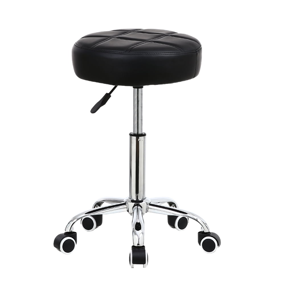 Rolling stool Bar stool Drafting Stool With Wheel Height Adjustable Swivel Beige 
