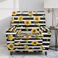 thumbnail image 2 of HELLHERO Sunflower Pattern Recliner Furniture Slipcover with Soft, 4 Pieces Recliner Cover with Washable Brushed Recliner Chair Covers for Pet Kids Single Sofa Chair, 2 of 8