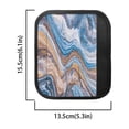 thumbnail image 6 of FUIALDOLG Set of 4 Washable Fabric Refrigerator Microwave Door Handle Covers, Cozy Cloth Protector for Kitchen Appliance, Agate Geode Layered, 6 of 7