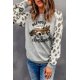 thumbnail image 4 of ABPHQTO Top gris con mangas raglán y estampado de leopardo Merry Christmas para mujer, 4 of 5