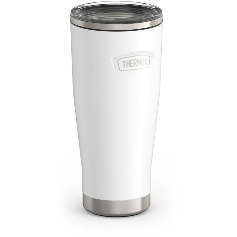 Thermos Stainless Steel Tumbler, w/ Slide Lock Lid, White, 18 oz