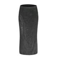 thumbnail image 3 of Fsqjgq Black Tutu Skirt for Women Lace Skirt Fall Winter Long Sequins Skirts Party Wear Pleated Skirt Women's Long Skirt Party Sequins Versatile Underskirt Pencil Skirts Black, 3 of 5