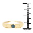 thumbnail image 3 of 14K Yellow Gold Plated 0.25 Carat Genuine Blue Diamond .925 Sterling Silver Ring QJ Model, 3 of 3