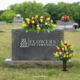 thumbnail image 4 of Sympathy Silks 20” Artificial Silk Yellow Red Wildflower Cemetery Bouquet (2 Count), 4 of 6