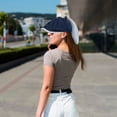 thumbnail image 2 of Lace Trim Bowknot Newsboys Hat Plush Bunny Hat Funny Floppy Ear Hat Flat Hat Women Painters Hat, 2 of 7