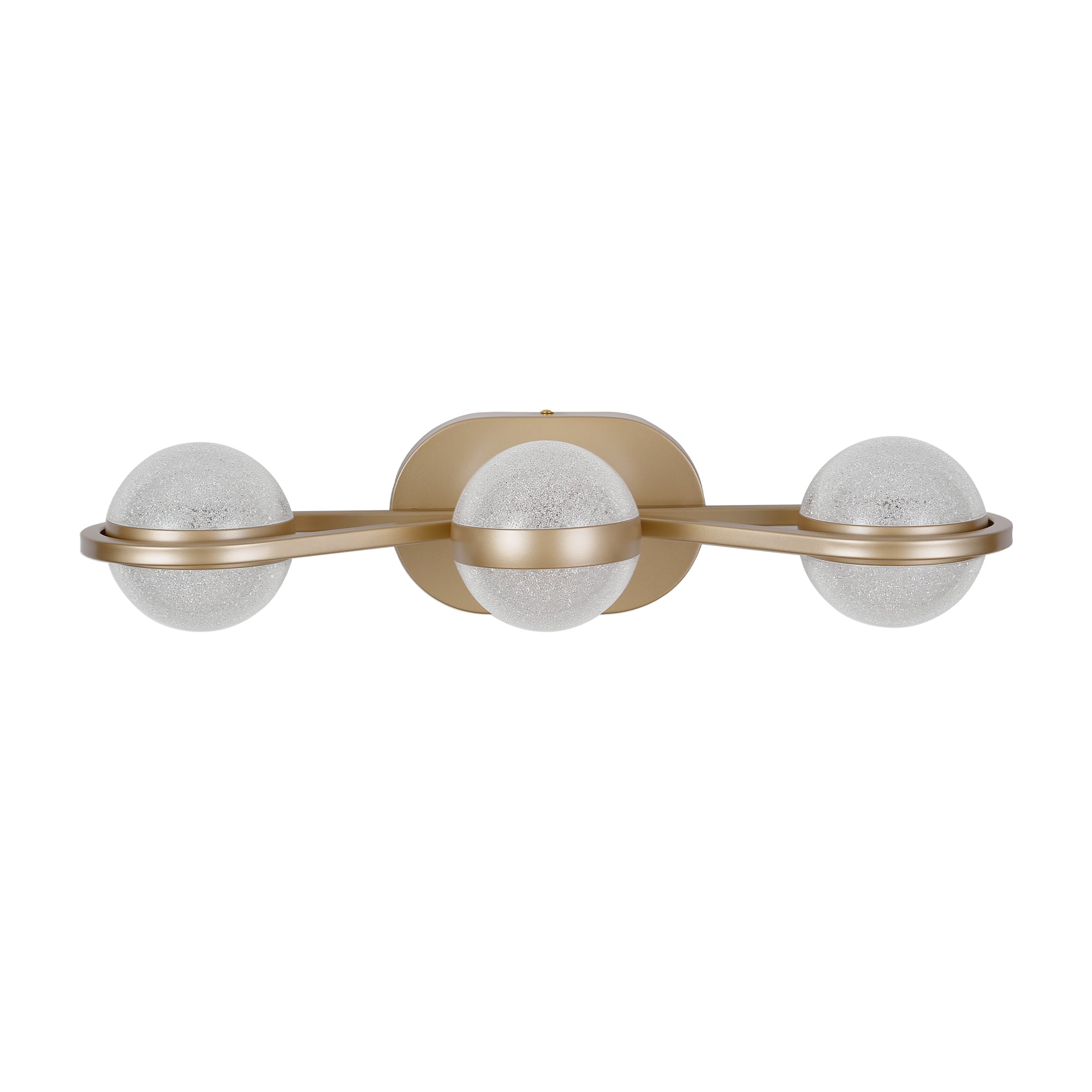 21 Inch LED Bathroom Vanity Light, Modern 3-Light Dimmable Wall Sconce with Globe Shades, Bronze Finish