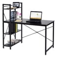 thumbnail image 3 of Patiojoy Computer Desk Home Office Desk PC Laptop Study Workstation Table With 4 Shelves Black, 3 of 9